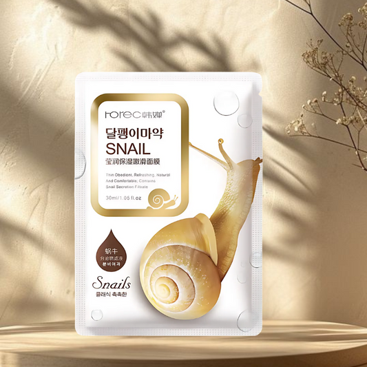 Miyu | Snail Therapy – Kit com 10 Máscaras Faciais de Baba de Caracol com Ação Hidratante e Firmadora